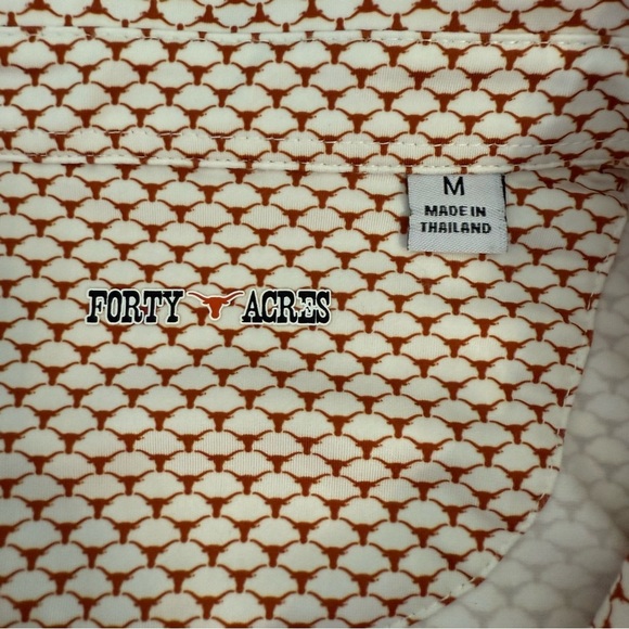 The Forty Acres Collection Texas Longhorns AOP White ECOTEC Ladies Polo Shirt MD - Picture 5 of 11
